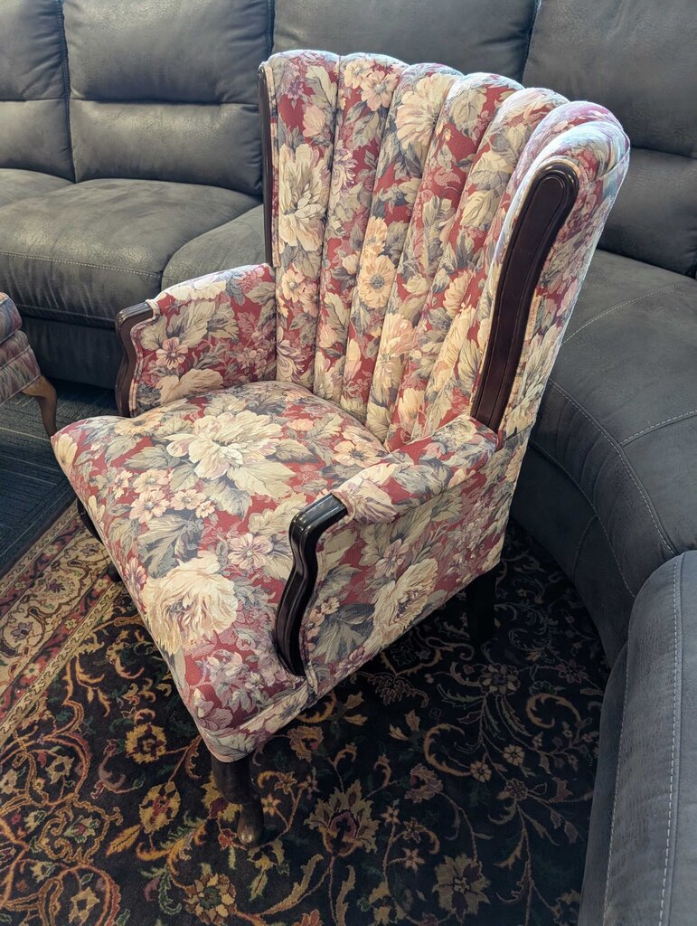Floral Upholstered Chair