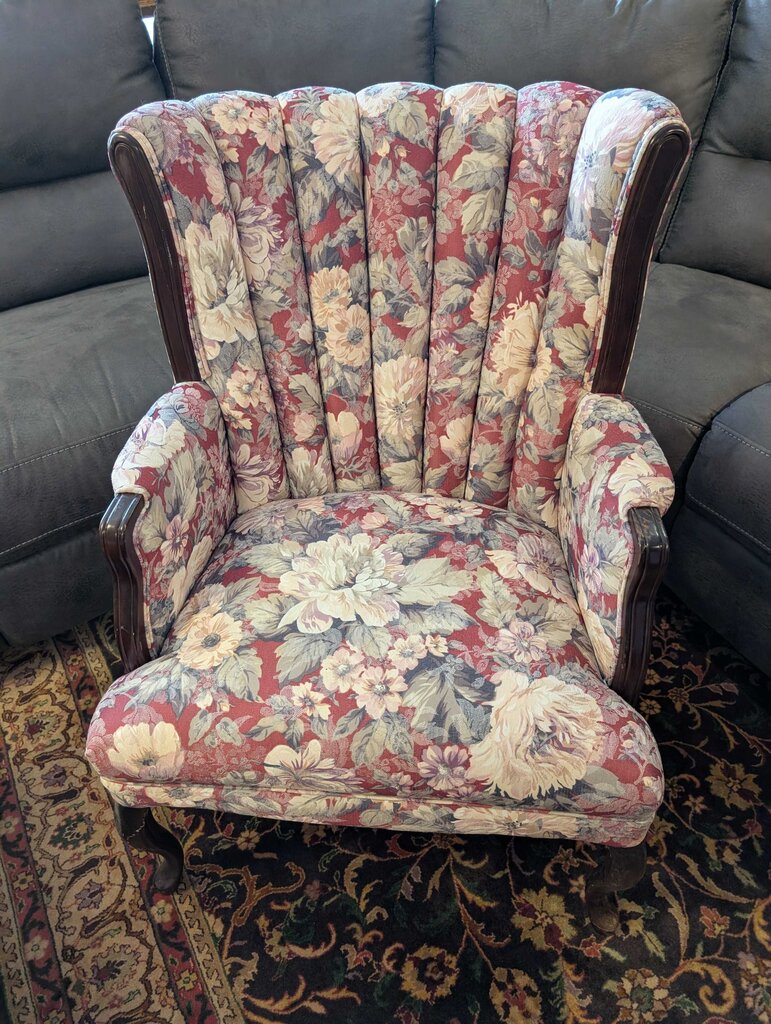 Floral Upholstered Chair