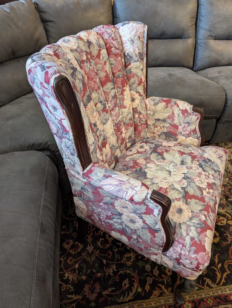 Floral Upholstered Chair