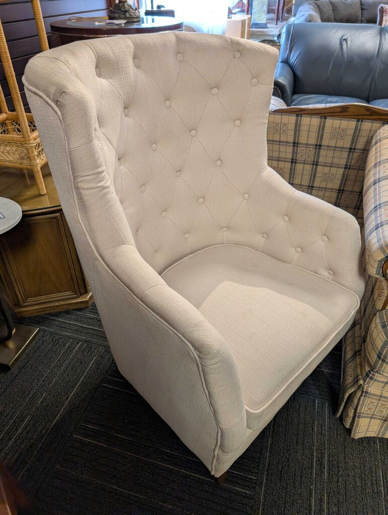 Modern Tufted Wingback Chair
