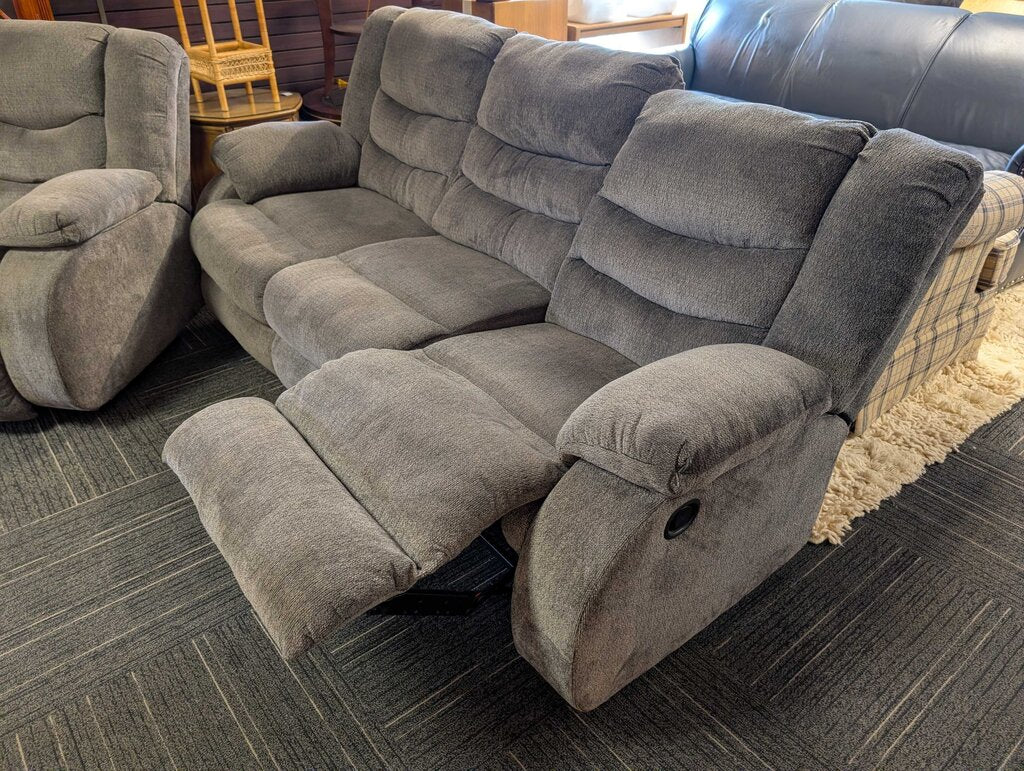 Grey Reclining Sofa