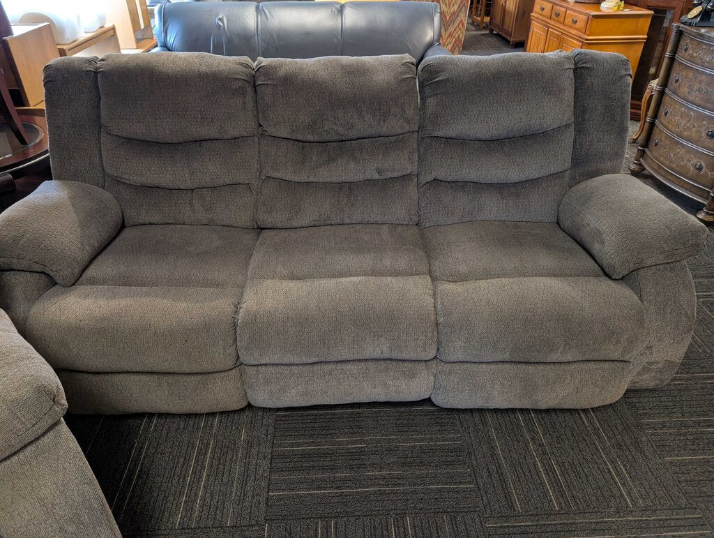 Grey Reclining Sofa