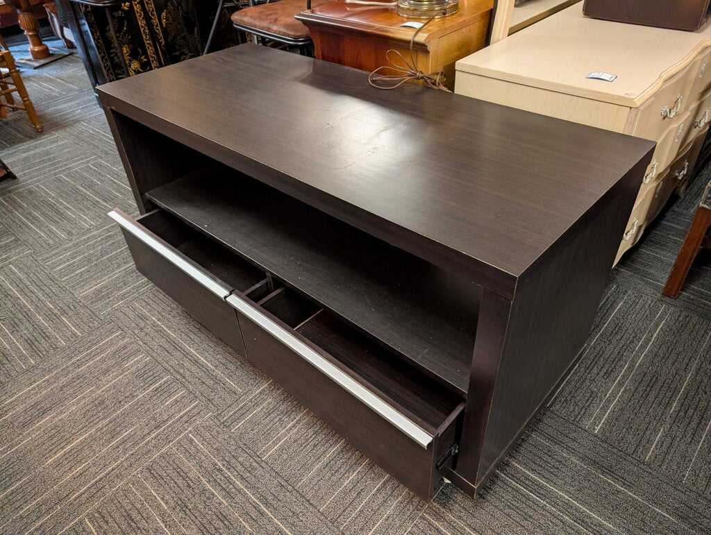 Modern Two Drawer Media Stand