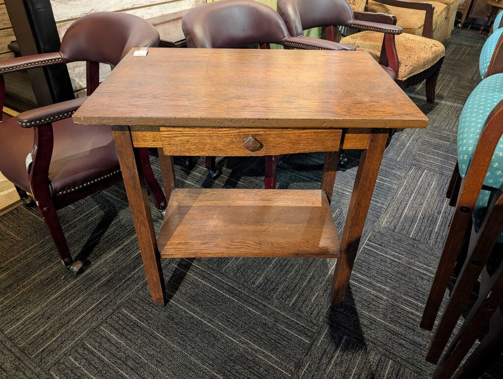 Oak One Drawer Stand