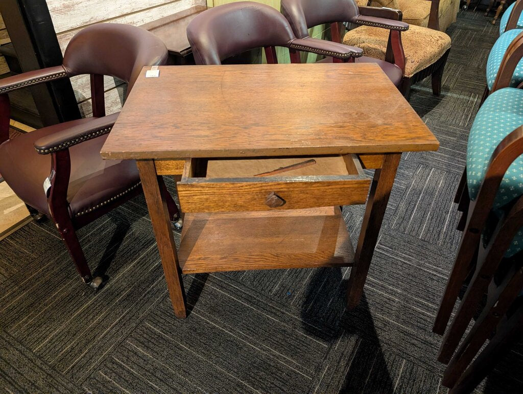 Oak One Drawer Stand