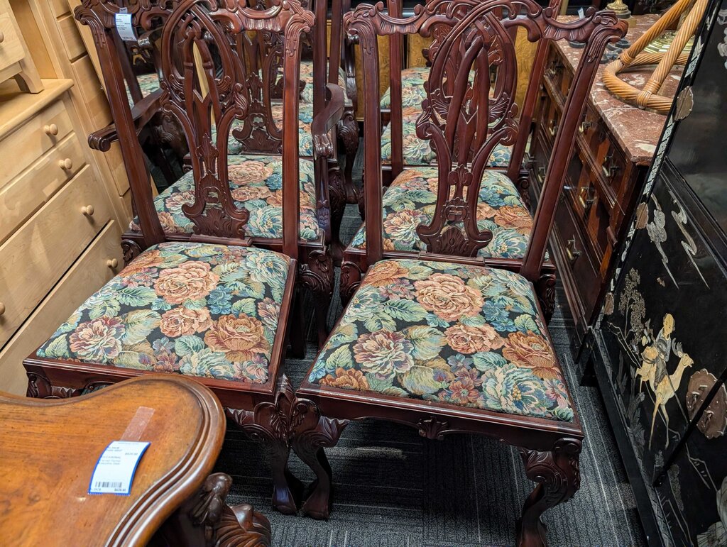 Eight Chippendale Formal Chairs