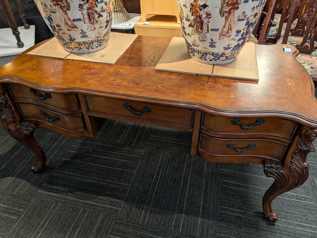 Carved Formal Executive Desk