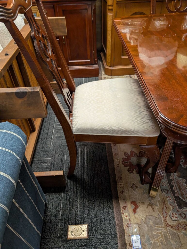Chippendale Inspired Table With Six Chairs
