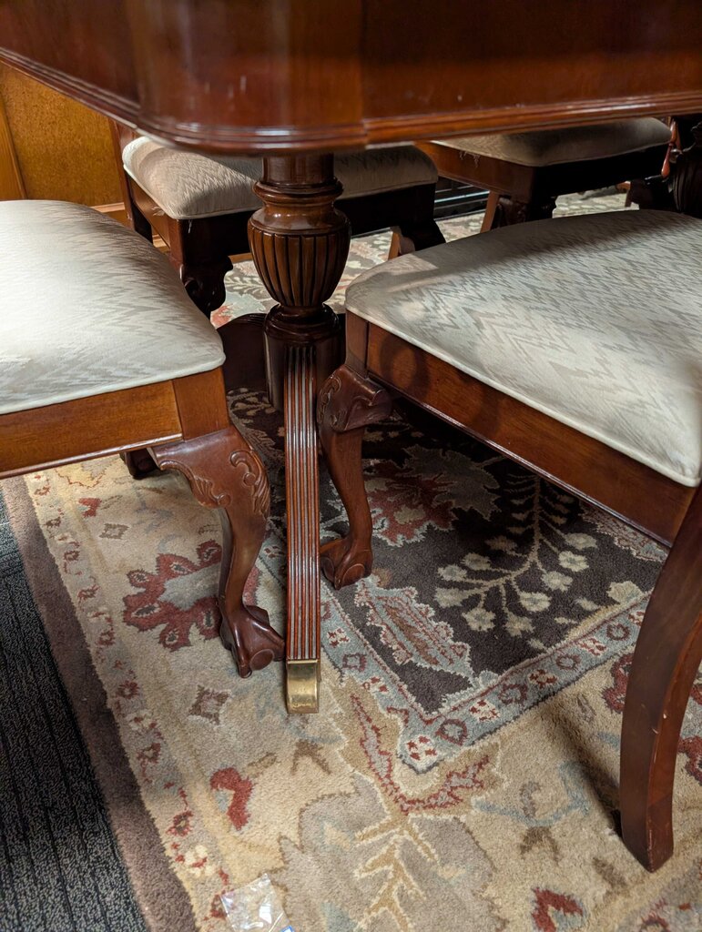 Chippendale Inspired Table With Six Chairs