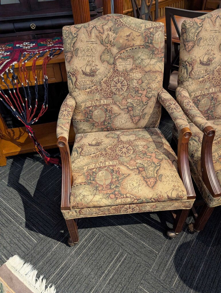 Pair Of Upholstered Armchairs