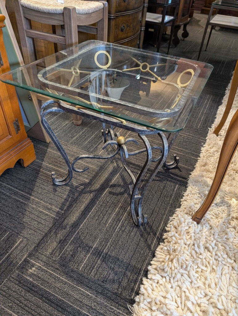 Glass Top Side Table