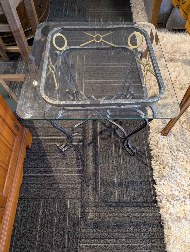 Glass Top Side Table