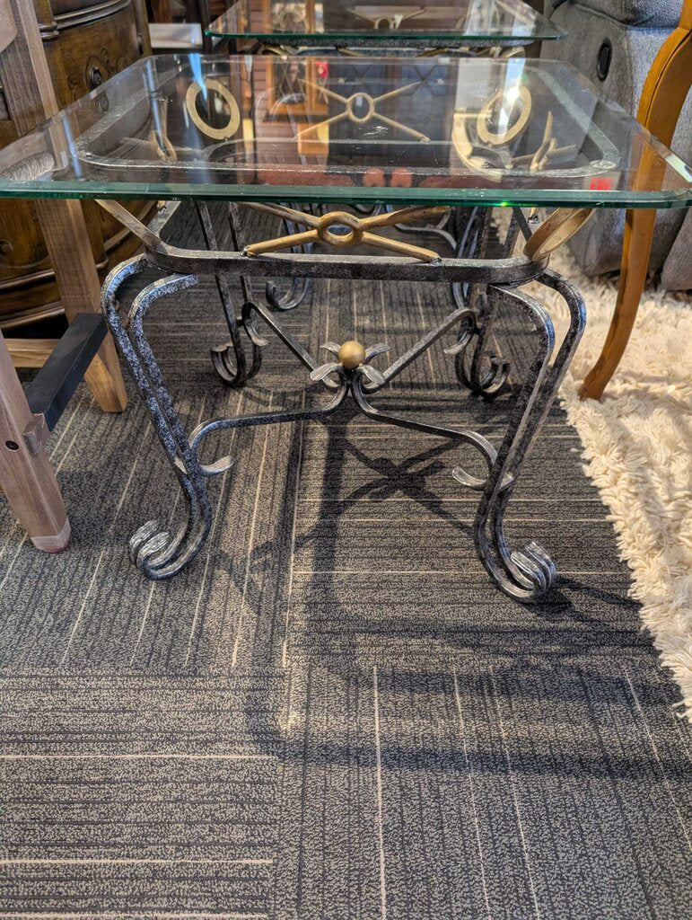 Glass Top Side Table
