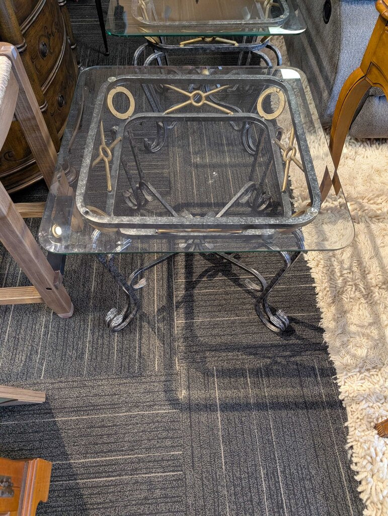 Glass Top Side Table
