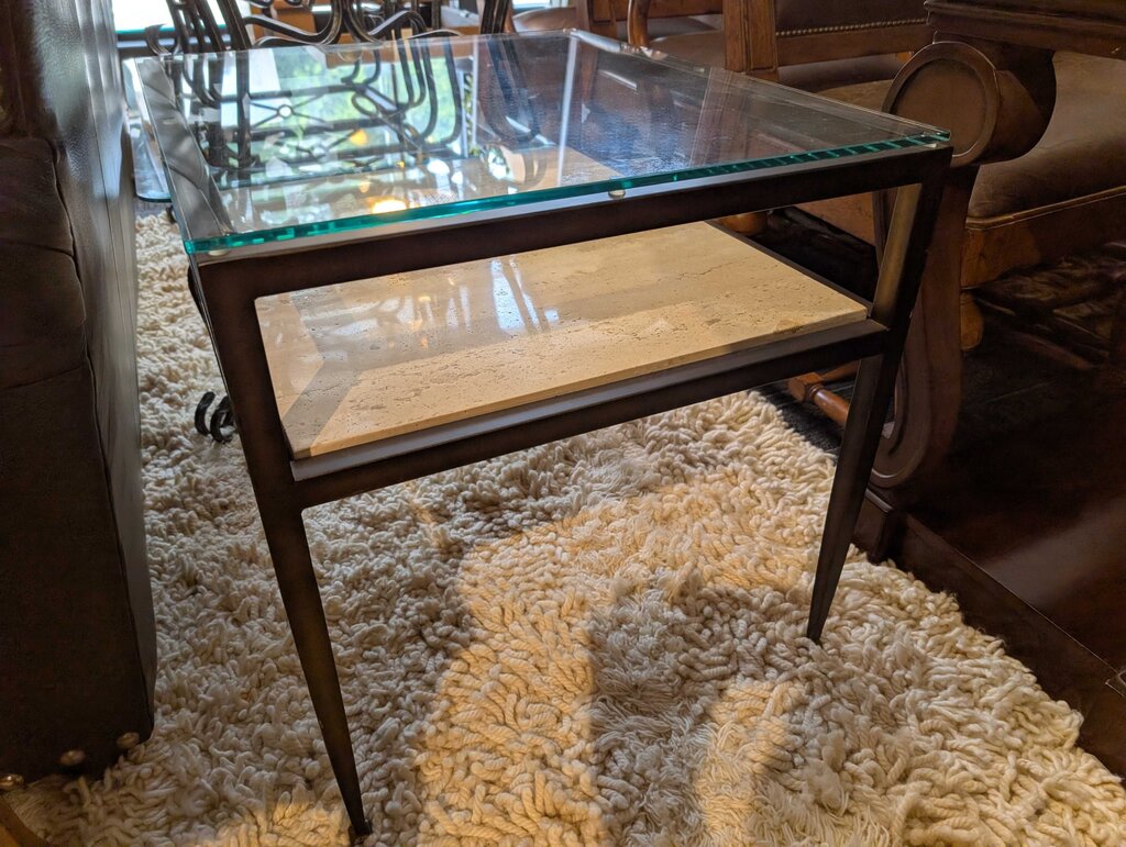 Glass Top Side Table