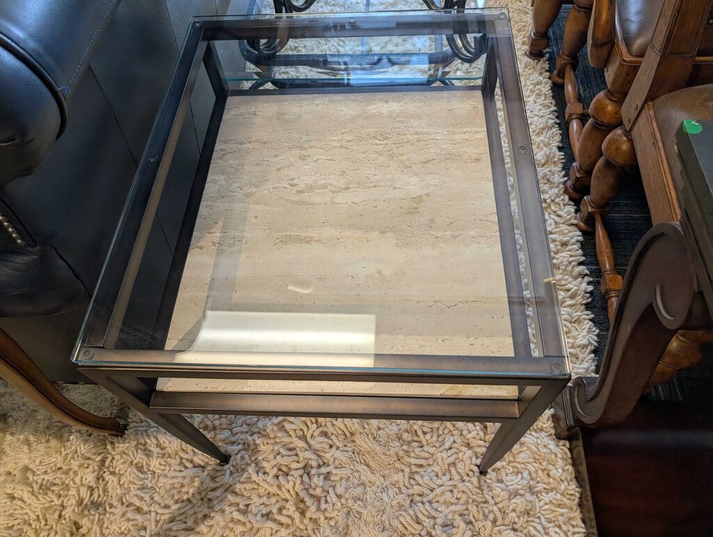 Glass Top Side Table