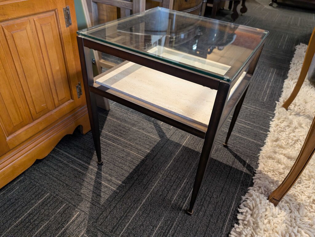 Glass Top Side Table