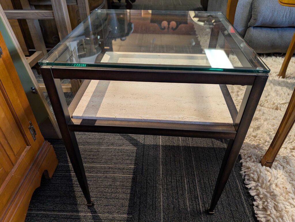 Glass Top Side Table