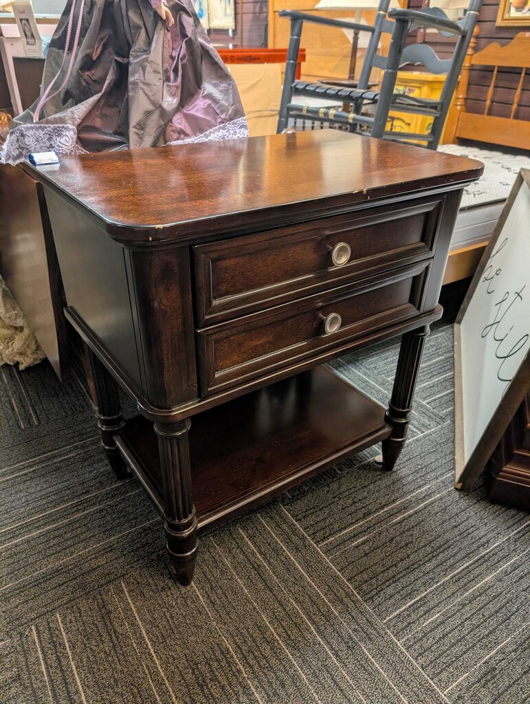 Two Drawer Side Table