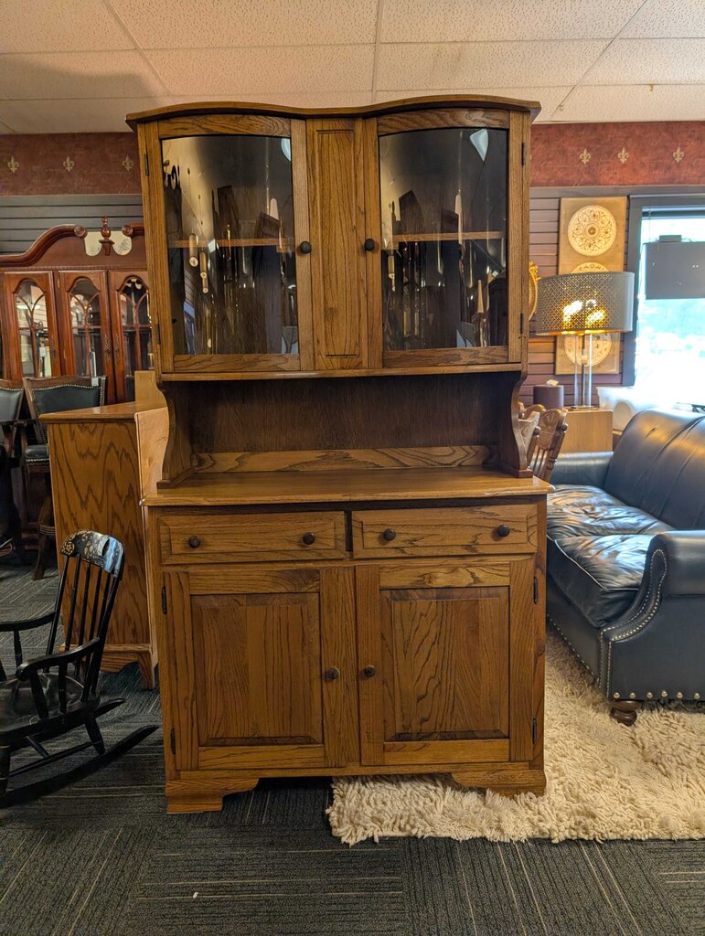 Vintage Oak China Cabinet