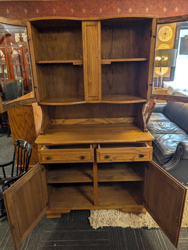 Vintage Oak China Cabinet