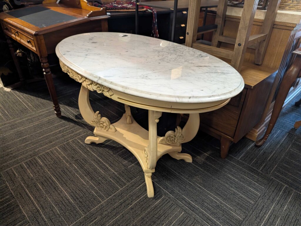 French Marble Top Parlor Table