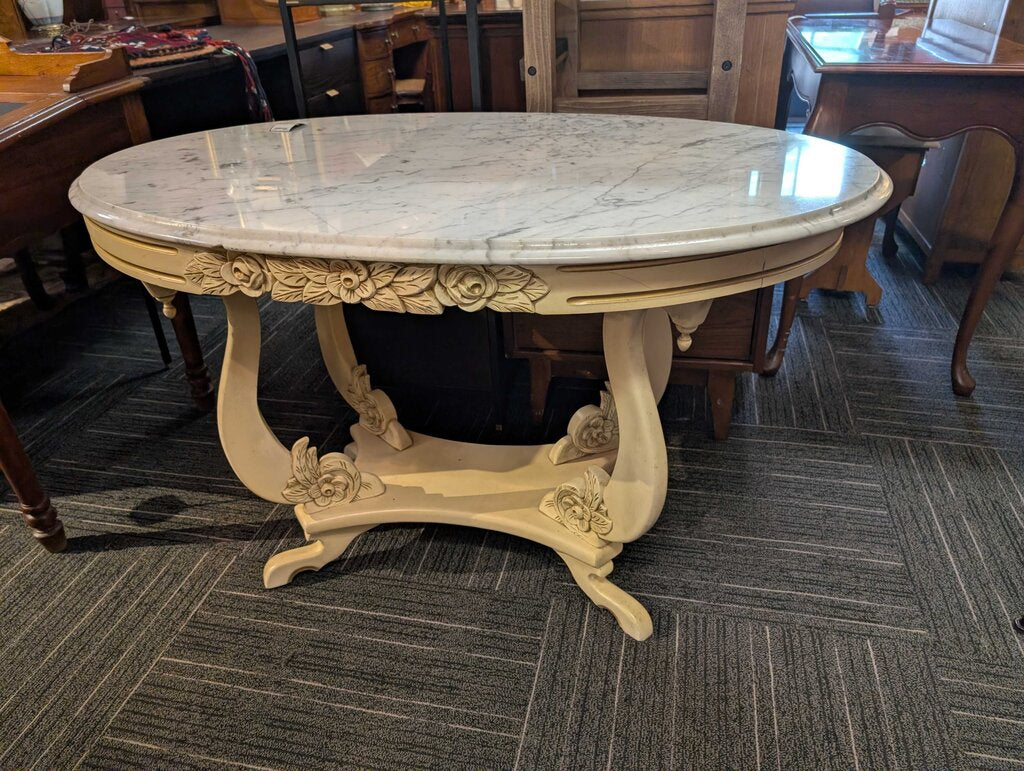 French Marble Top Parlor Table