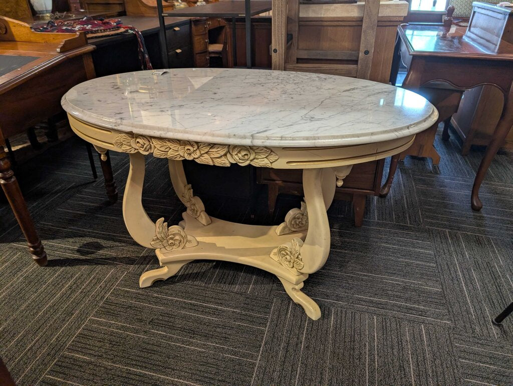 French Marble Top Parlor Table
