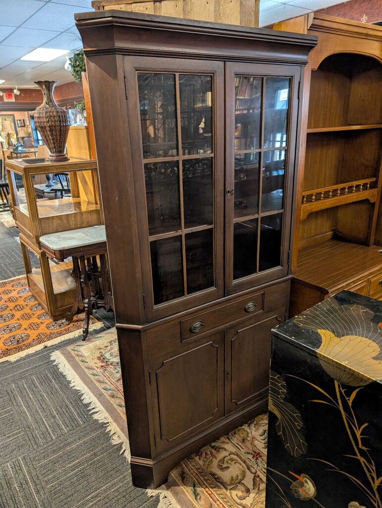Solid Mahogany Corner Cabinet
