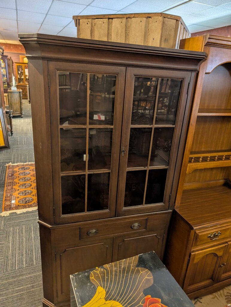 Solid Mahogany Corner Cabinet