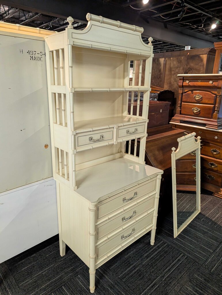Vintage Chest With Bookshelf Top
