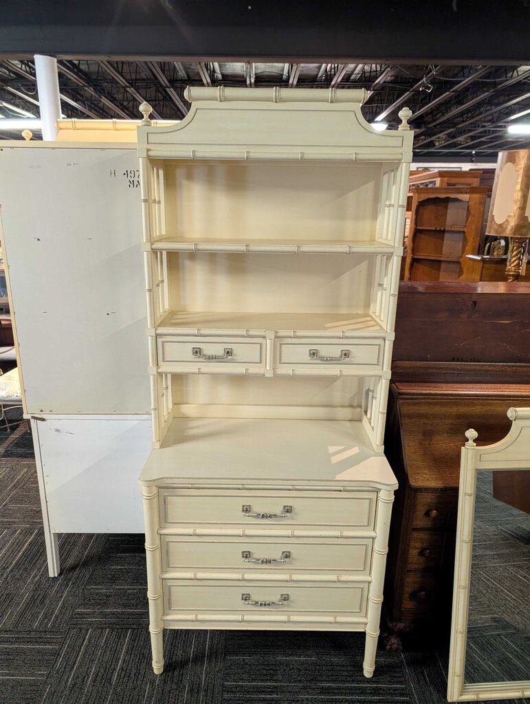 Vintage Chest With Bookshelf Top