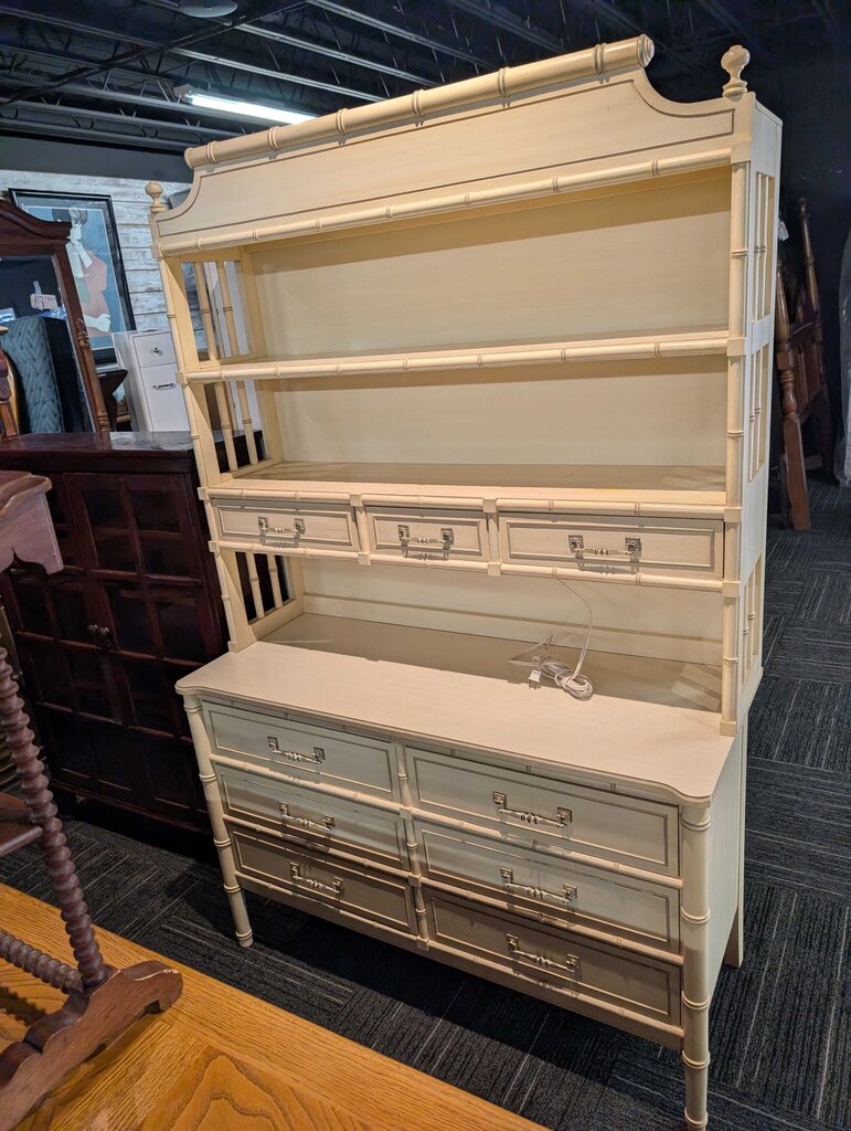 Vintage Dresser With Bookshelf Top