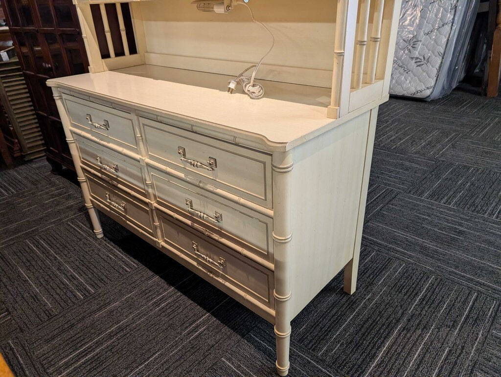 Vintage Dresser With Bookshelf Top