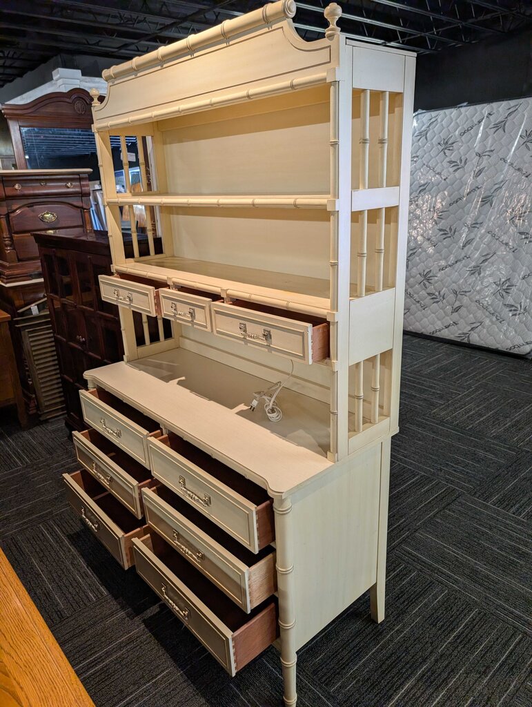 Vintage Dresser With Bookshelf Top