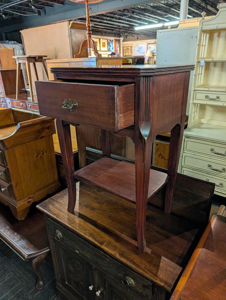 Mahogany One Drawer Stand
