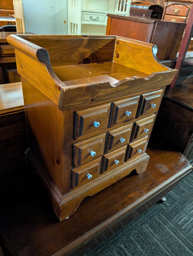 Pine Three Drawer Nightstand