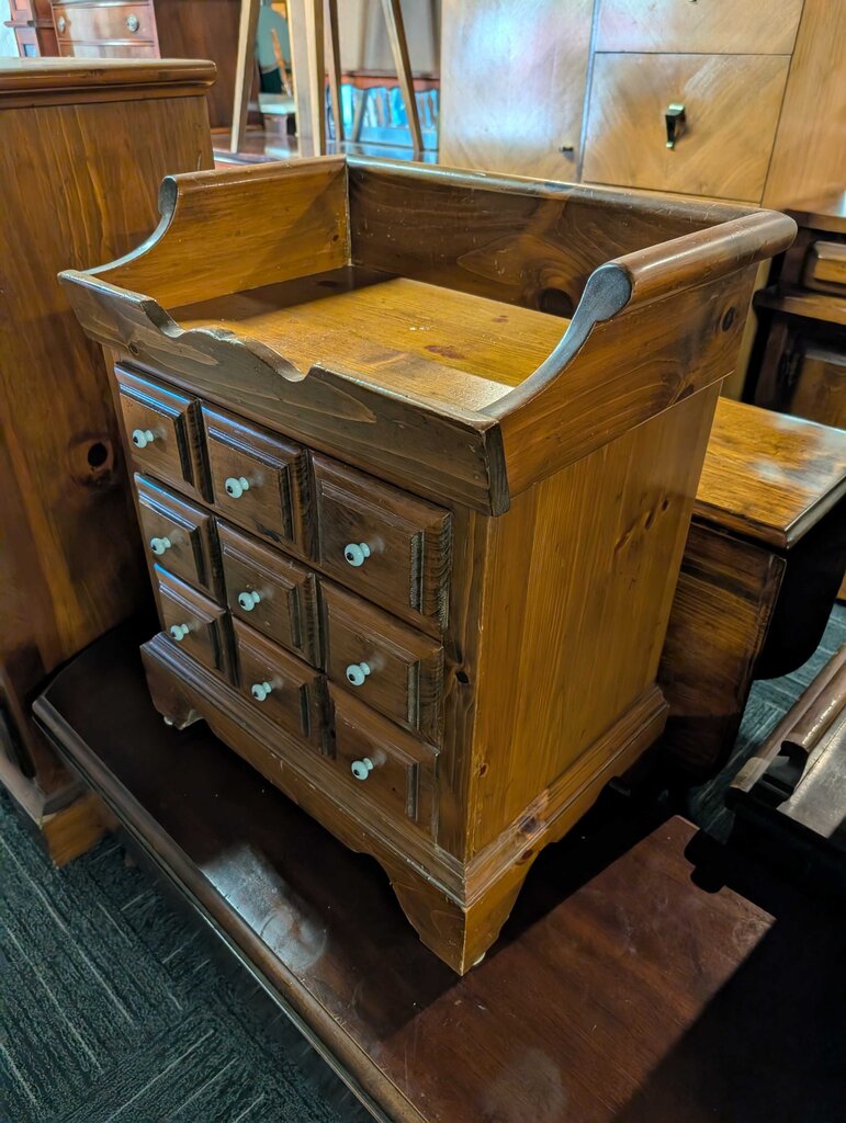 Pine Three Drawer Nightstand