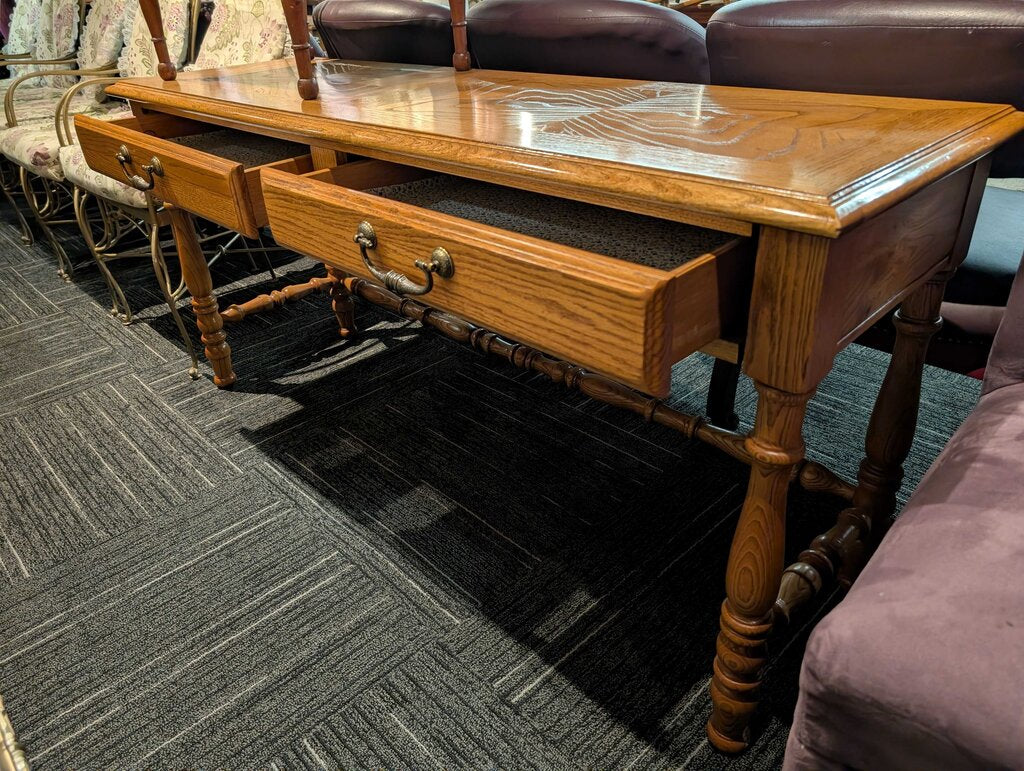 Vintage Two Drawer Sofa Table