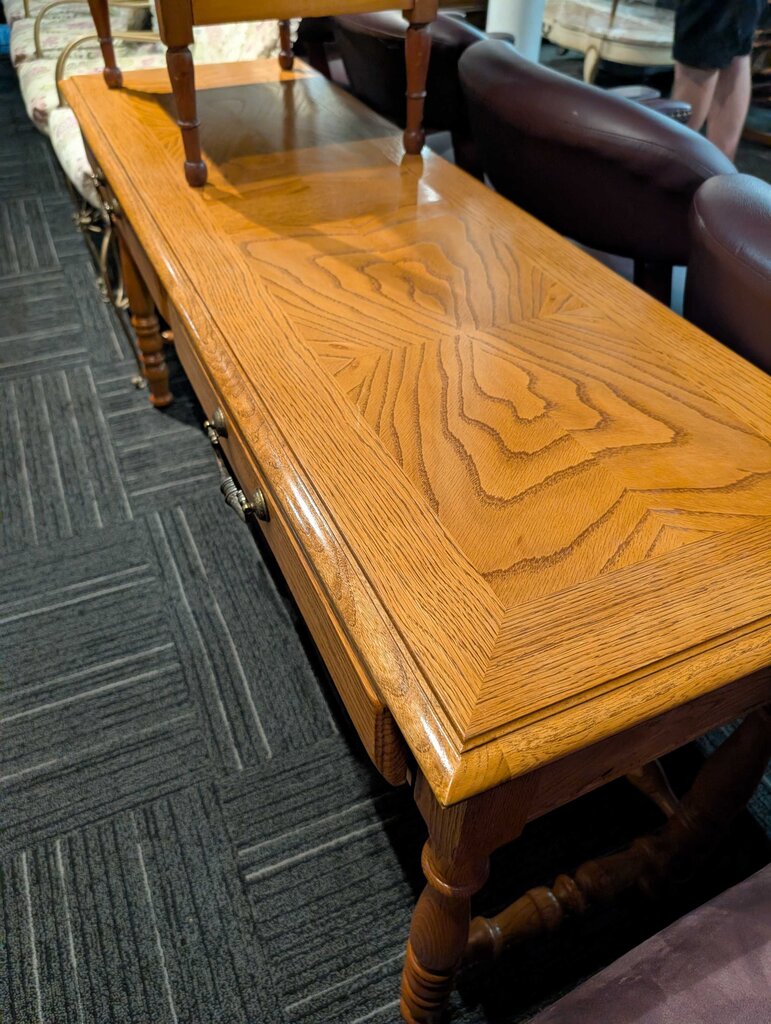 Vintage Two Drawer Sofa Table