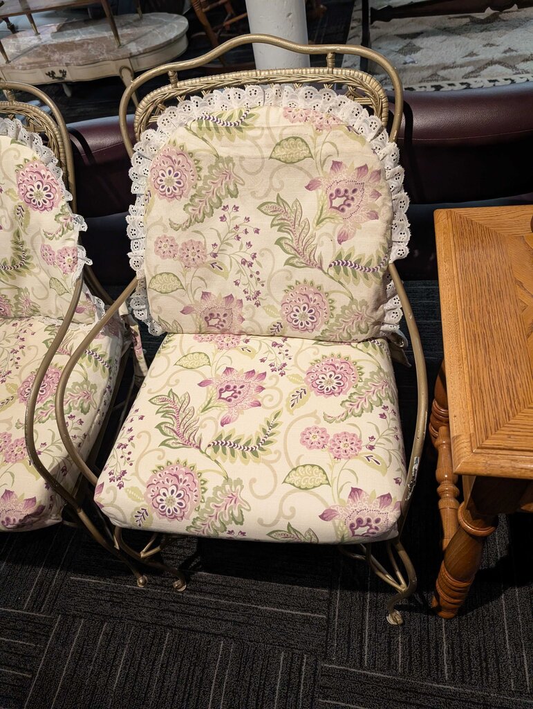 Five Wrought Iron Chairs