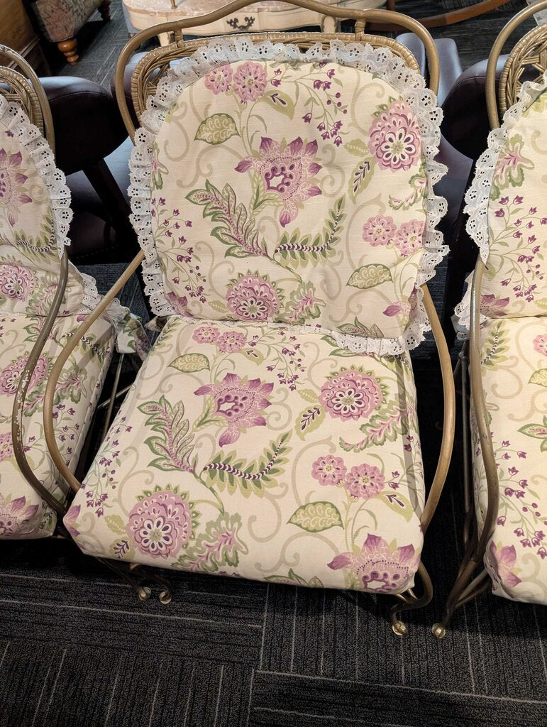 Five Wrought Iron Chairs