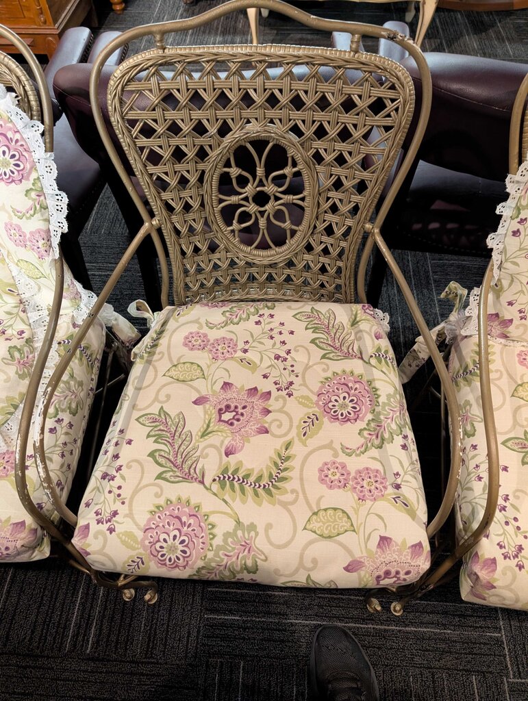 Five Wrought Iron Chairs