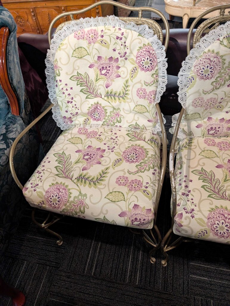 Five Wrought Iron Chairs