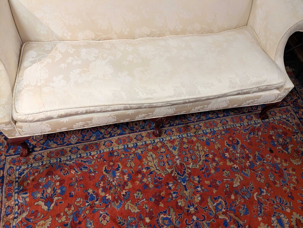 Formal Ethan Allen Camelback Sofa