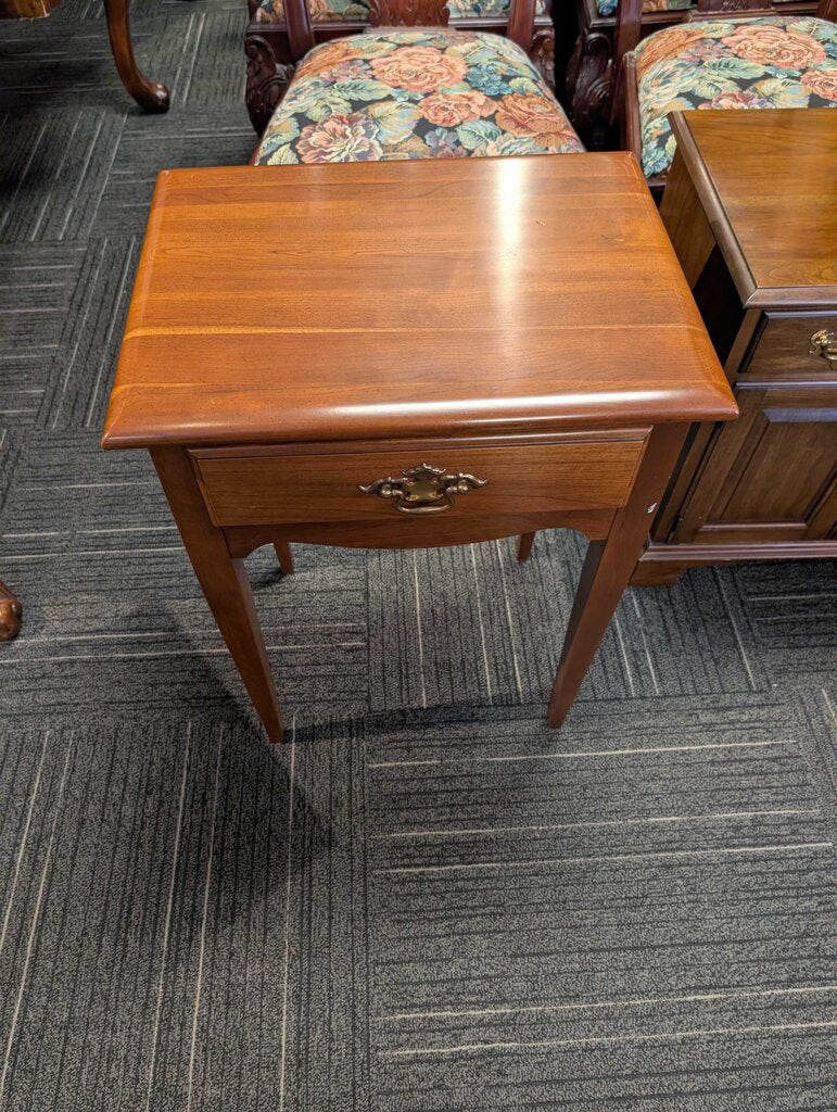 Vintage Cherry Side Table By Young Hinkle