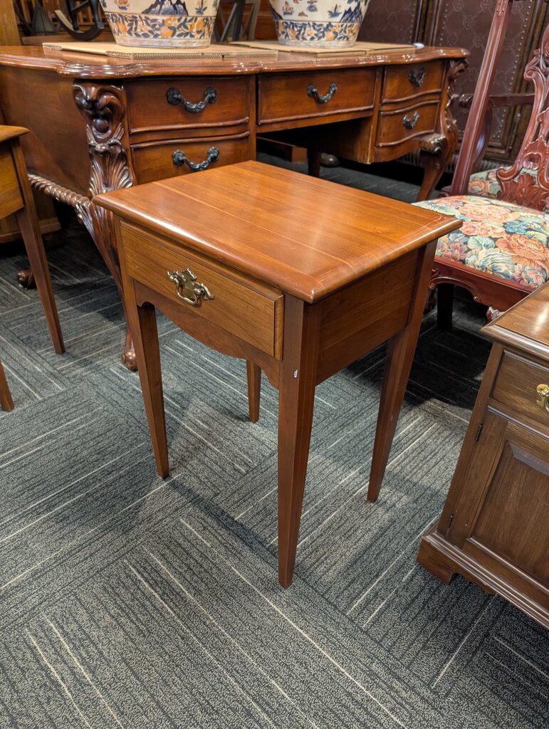 Vintage Cherry Side Table By Young Hinkle