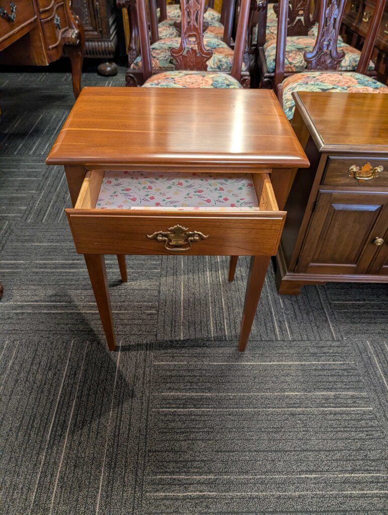 Vintage Cherry Side Table By Young Hinkle