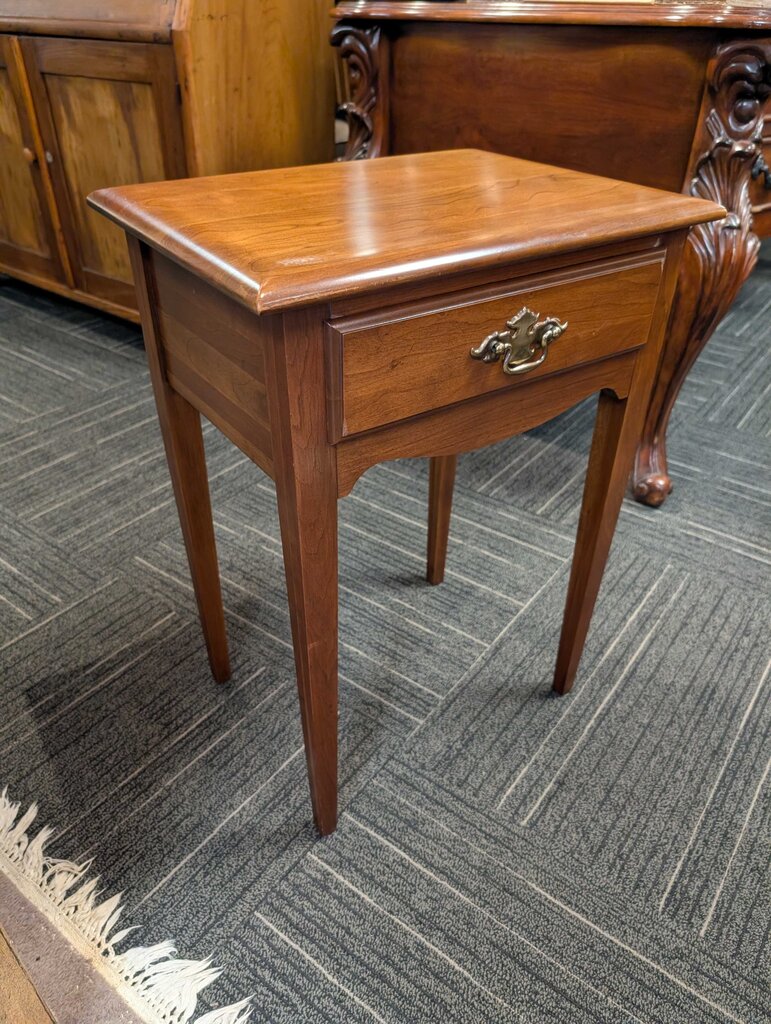 Vintage Cherry Side Table By Young Hinkle