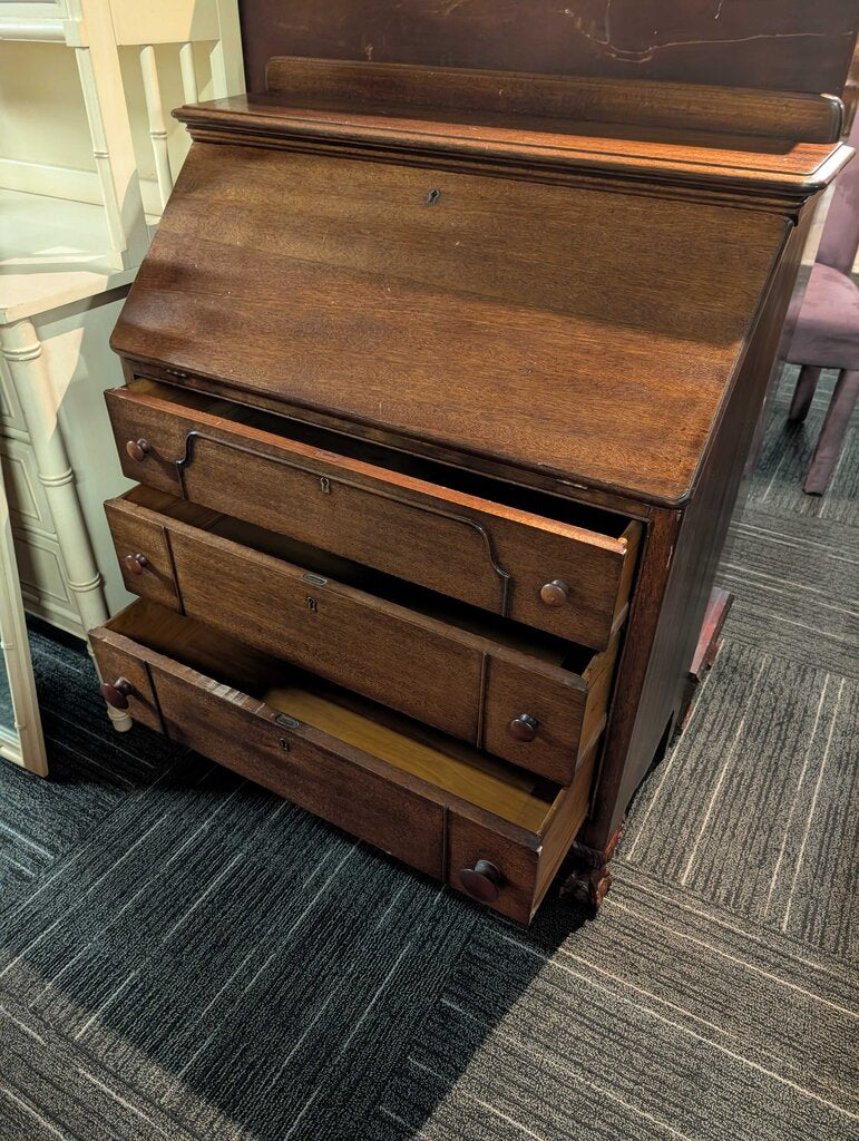 Vintage Mahogany Drop Front Desk